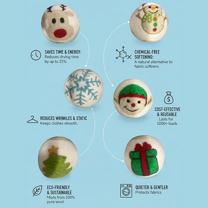Ezhippie Quality Wool Dryer Balls - Image 3