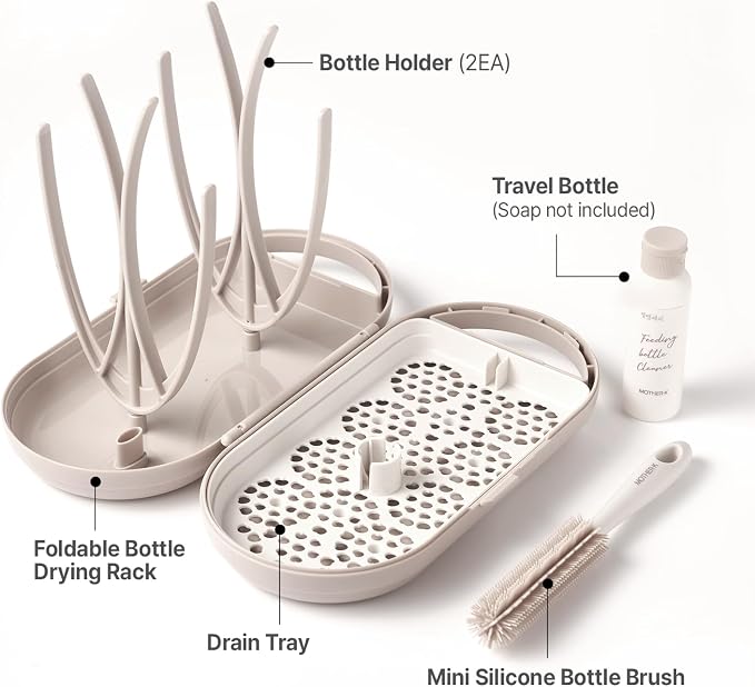MOTHER-K Travel Baby Bottle Drying Rack Set - Image 2