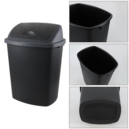 18 Gallon /70 L Swing Lid Large Garbage Bins, Commercial Grade Plastic Trash - Image 3