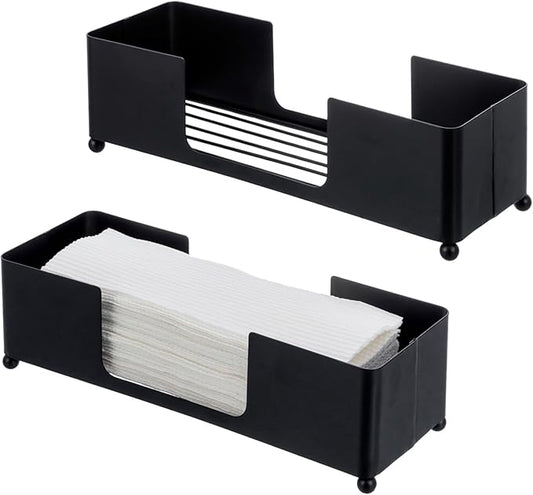 MyGift Modern Matte Black Metal Tabletop Paper Hand Towel Holder, Commercial by MyGiftHome