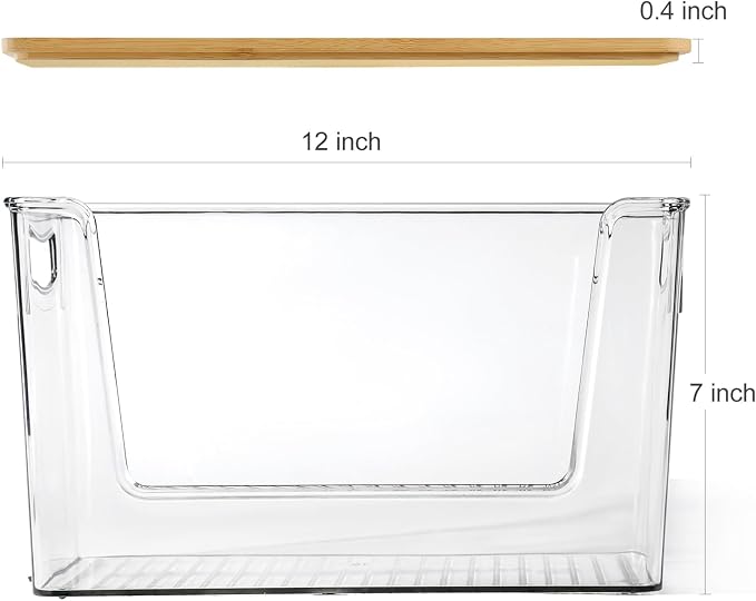 Pantry Organizers Storage, 2 Pack Stackable Kitchen Counter Bins - Image 7