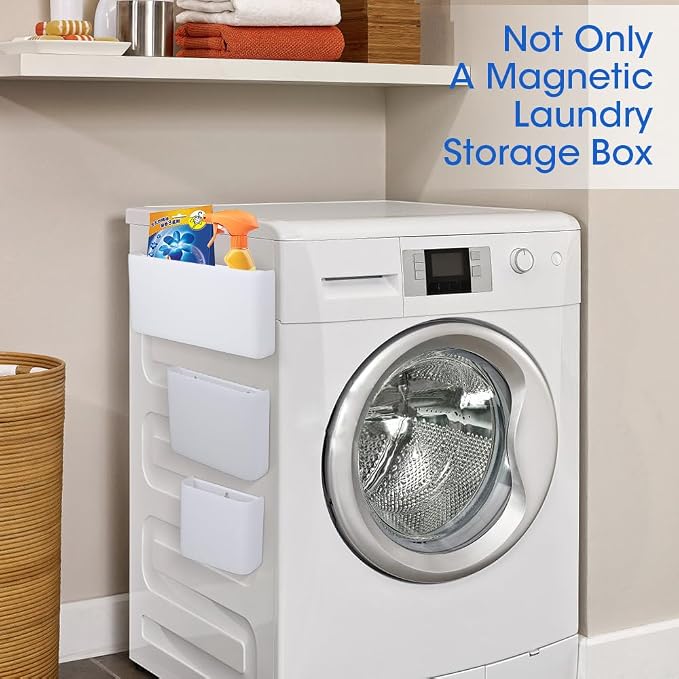 Picowe 3 PCS Magnetic Laundry Storage, Magnetic Storage Box - Image 5