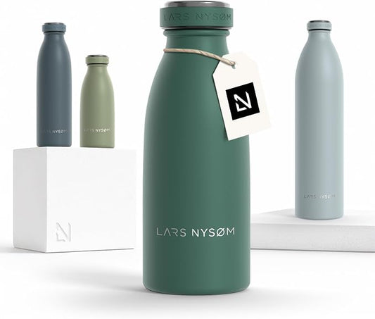 LARS NYSØM Stainless Steel Insulated Water Bottle 12oz 17oz 25oz 34oz 51oz | by LN