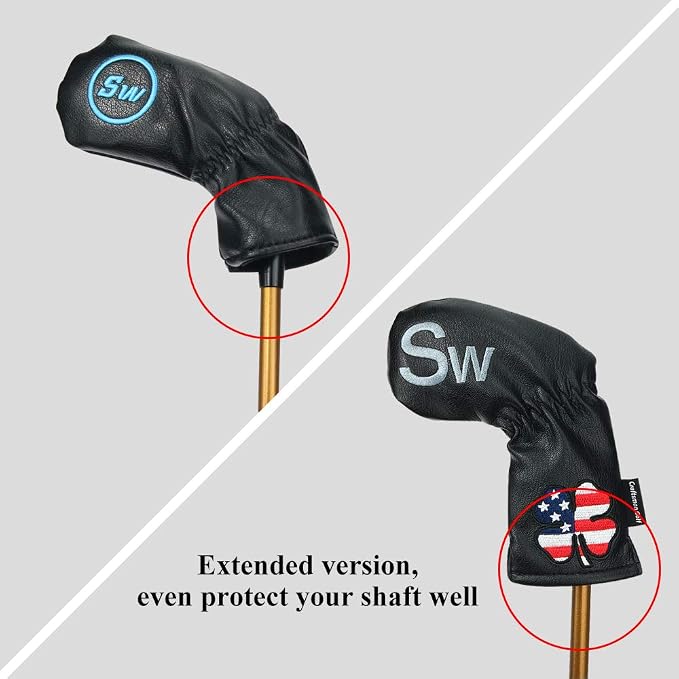 CRAFTSMAN GOLF 11pcs /Set USA US Flag Clover Leather Left Right Black White - Image 4
