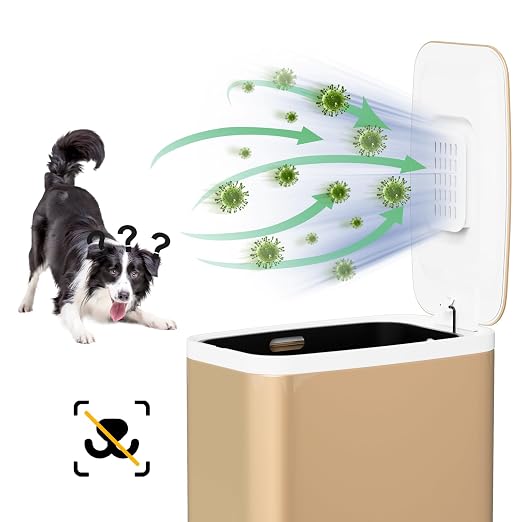 Champagne Gold Bathroom Trash Can - Image 5