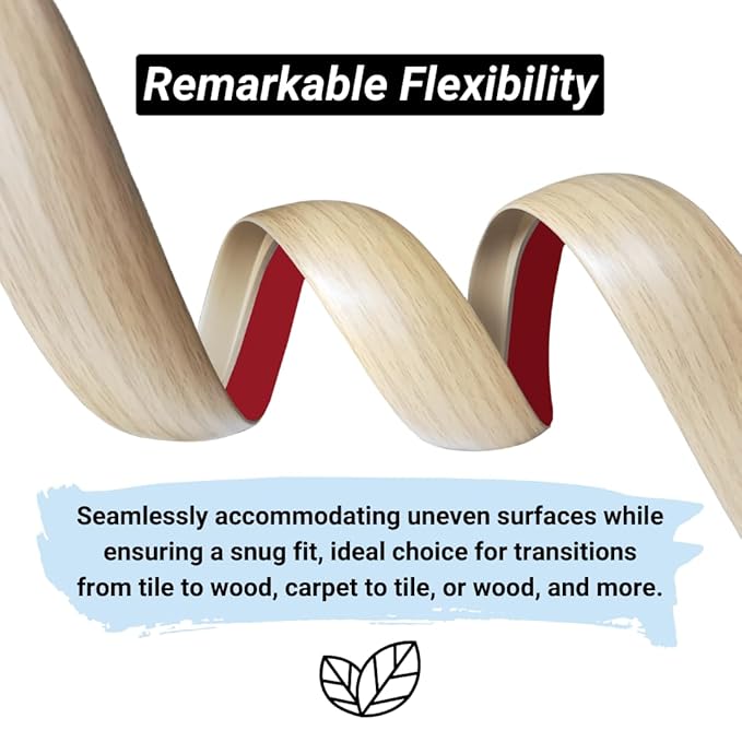 1/5 inch Height Floor Transition Strip, Self Adhesive Carpet Wood Tile Vinyl - Image 2