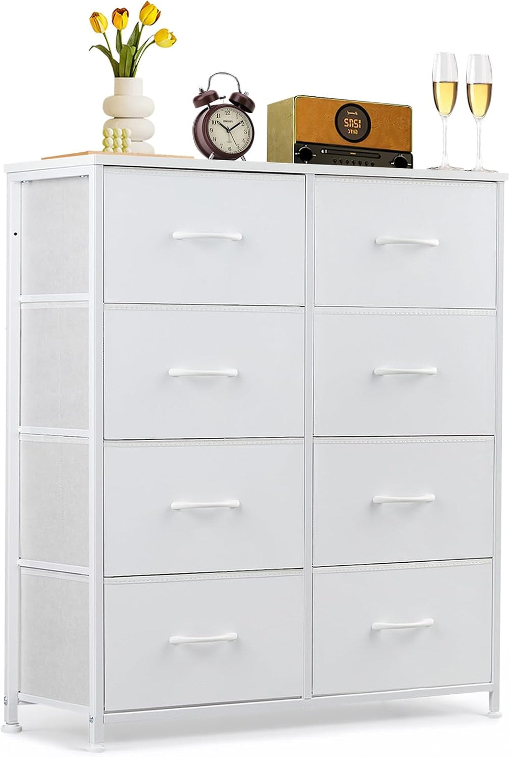 8-Drawer Dresser for Bedroom, Anti-Tip Tall Storage Organizer