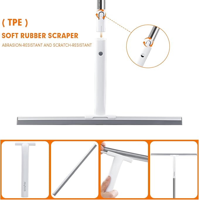 Rubber Floor Squeegee for Smooth Surface Concrete Floor, Tile Floor, Heavy Duty - Image 6