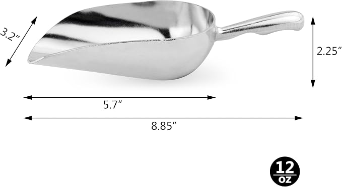 New Star Foodservice 34523 One-Piece Cast Aluminum Round Bottom Bar Ice Flour - Image 2