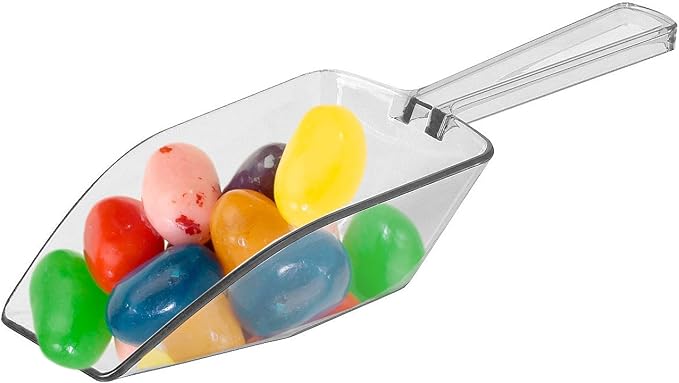Clear Mini Plastic Acrylic Scoops 24 Pcs | 5.5” Kitchen Scoop | Wedding - Image 2