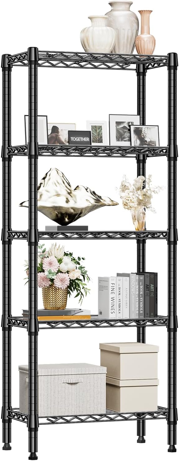 1250 lbs 5 Tier Shelf Metal Storage Shelves Wire Rack Closet Organizers - Image 8