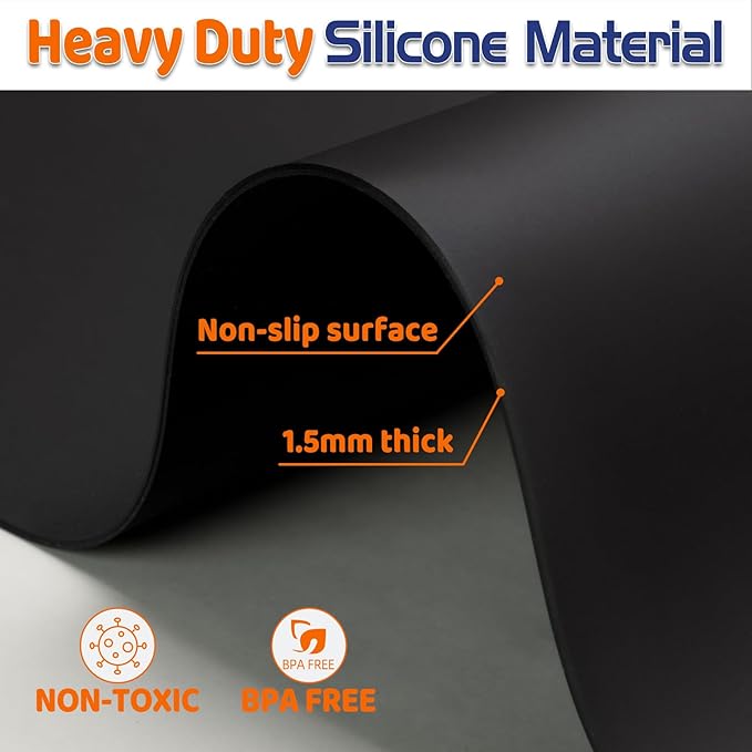 Warome Silicone Mat, 78.7”x 23.6” Heat Resistant Mats - Image 4