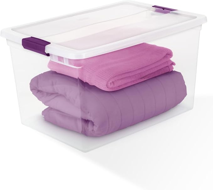 Sterilite 24-Pack 66 Quart ClearView Latch Box, Stackable Organizer Bins - Image 8