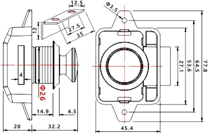 Encell Set of 5 Push Button Latch Cupboard - Image 2