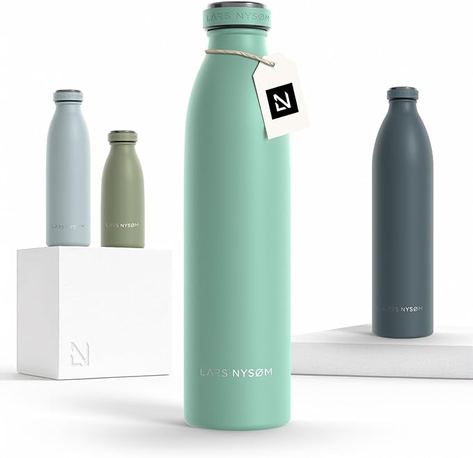 LARS NYSØM Stainless Steel Insulated Water Bottle 12oz 17oz 25oz 34oz 51oz | by LN