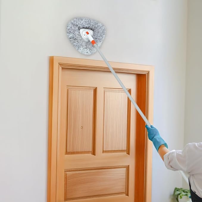 Wall Cleaner Mop with 82" Long Handled Baseboard Cleaner Tool with 3 - Image 3