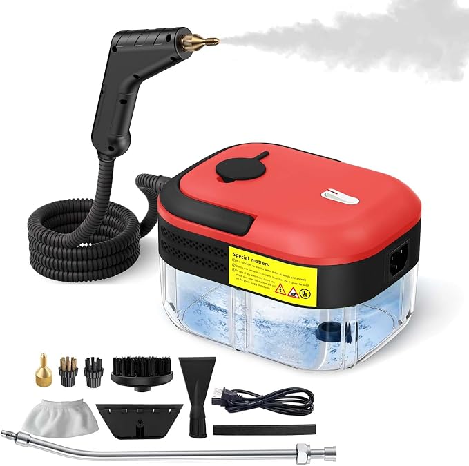 7-in-1 Handheld Steam Cleaner, 2200W High Pressure Steam Cleaner, 1.2L Portable - Image 9