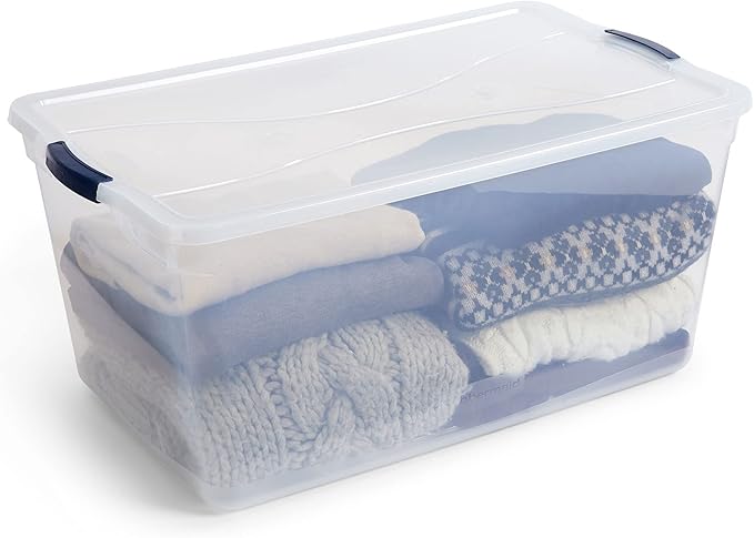 Rubbermaid Cleverstore 95 Qt Clear Storage Bins - Image 4