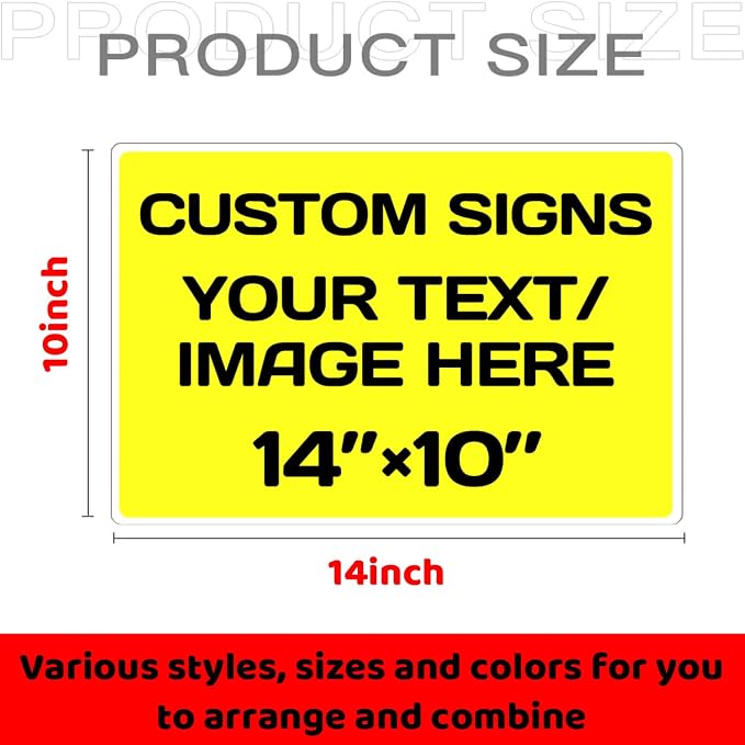 Repaly Personalized signs, Aluminum Weatherproof Metal Sign Multiple Sizes - Image 2