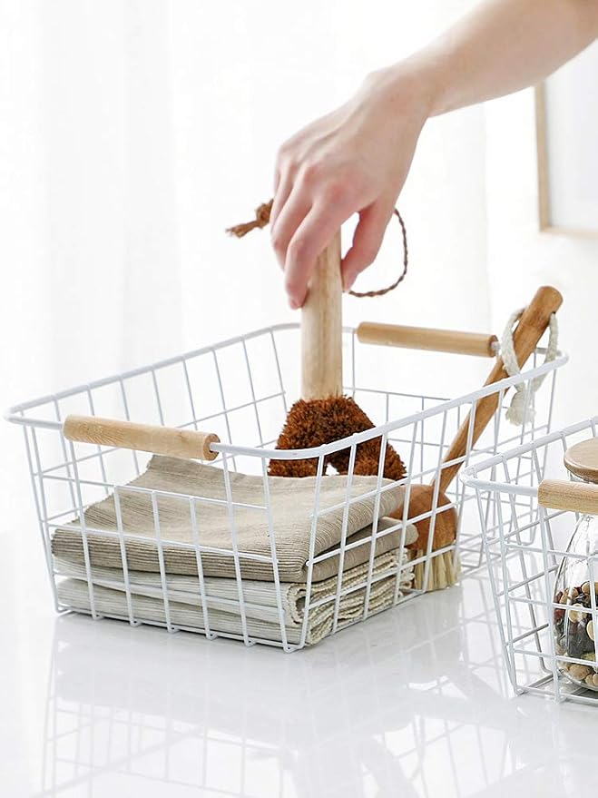 LeleCAT White Wire Baskets for Organizing - Image 8