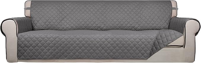 PureFit Reversible Quilted Sofa Cover, Water Resistant Slipcover Furniture by PureFit