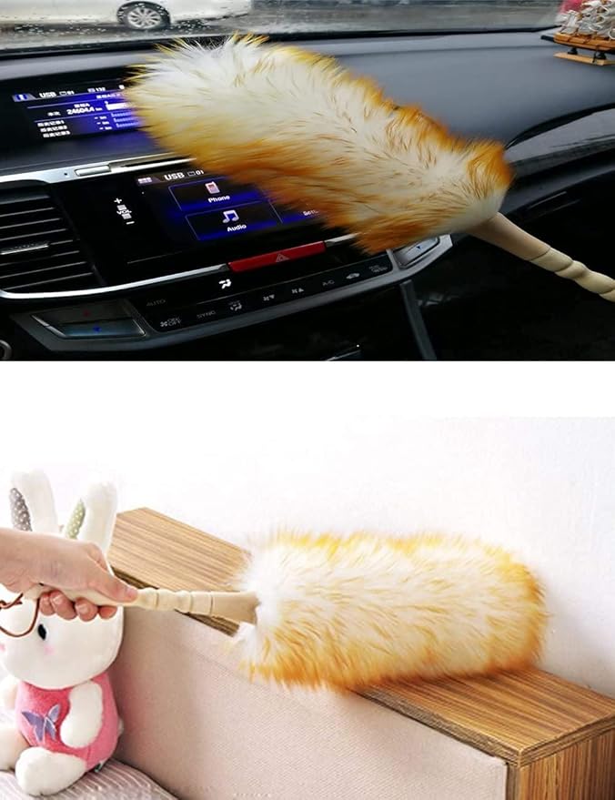 J&A Lambswool Dusters with Solid Wooden Handle, Flexible Head, Anti-Static - Image 3
