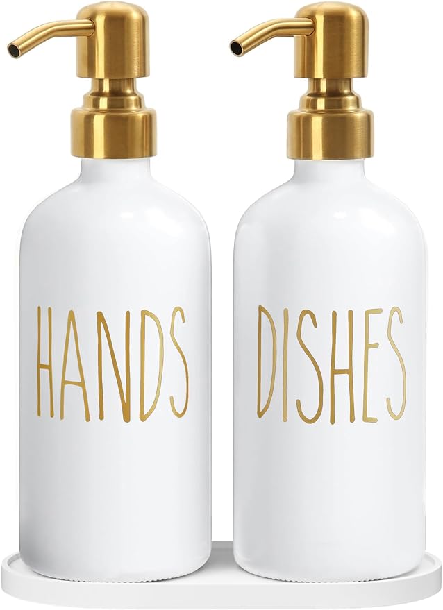 MOMEEMO Kitchen Soap Dispenser Set, Contains Dish and Hand Soap Dispenser by MOMEEMO