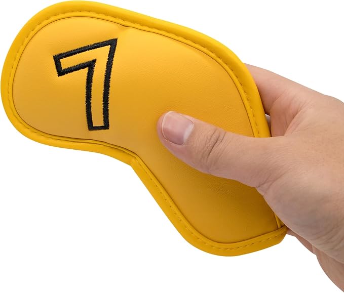 Montela Golf Iron Covers, Golf Iron Head Covers Leather Golf Iron Covers Set - Image 6
