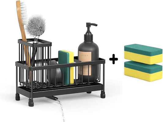 BSHG King Black Sponge Holder for Kitchen Sink, Sink Caddy Organizer by Unknown