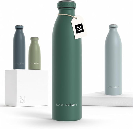LARS NYSØM Stainless Steel Insulated Water Bottle 12oz 17oz 25oz 34oz 51oz | by LN
