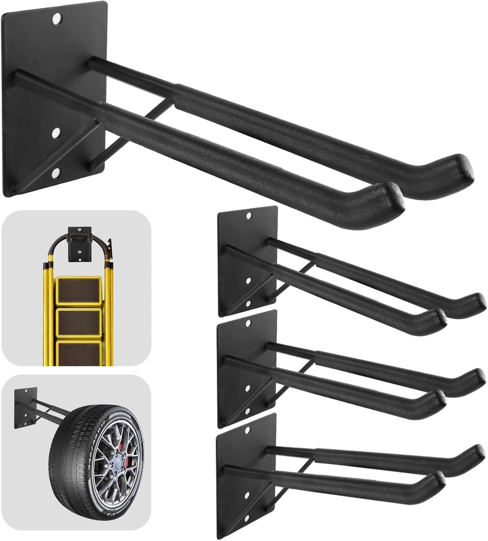 14" Large Heavy Duty Garage Hooks, Steel Garage Storage Hooks with Suppo...