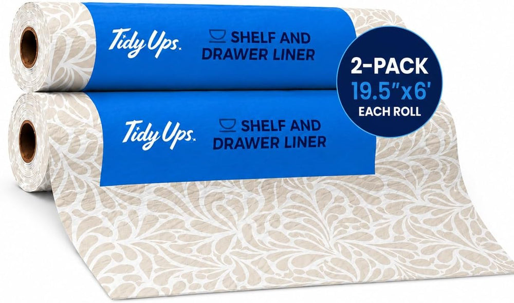 Adhesive Shelf Liner - Sandstone Petals, 19.5in x 6ft, 2-Pack