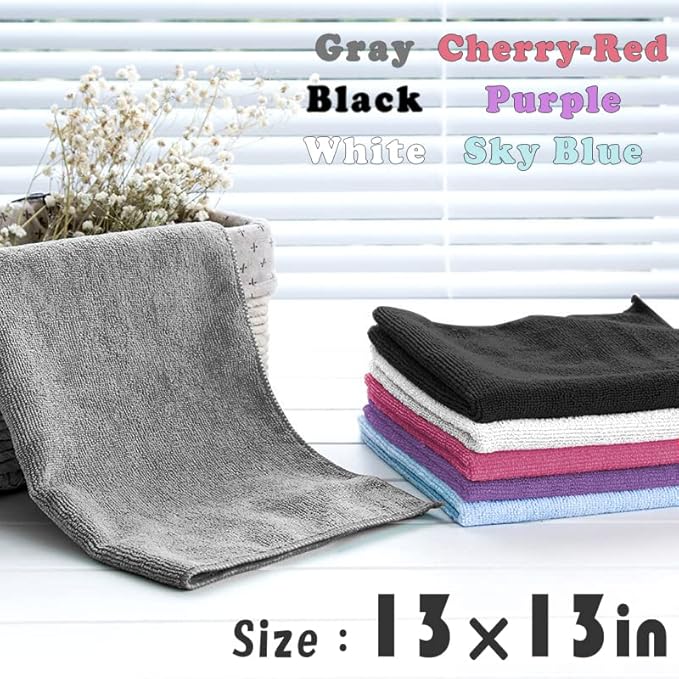 Microfiber Cleaning Cloth-24Pcs Ultra Soft Highly Absorbent Rags - Image 5