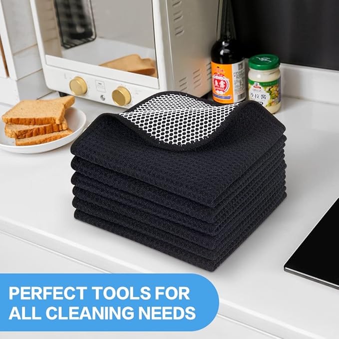 KinHwa Kitchen Washcloths for Dishes Absorbent Microfiber Dish Cloths Quick Dry - Image 6