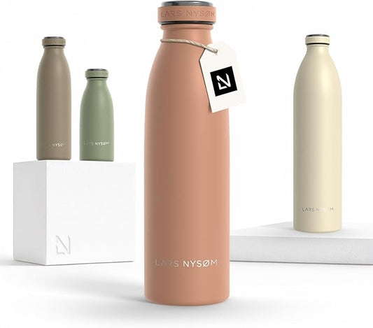 LARS NYSØM Stainless Steel Insulated Water Bottle 12oz 17oz 25oz 34oz 51oz | by LN