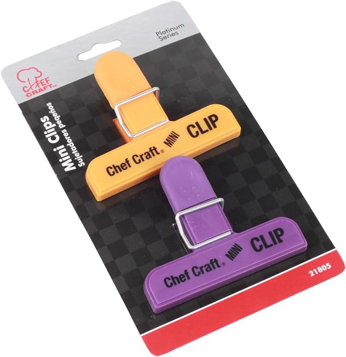 Chef Craft Select Plastic Mini Bag Clip, 3 inch Width 2 Piece Set - Image 2