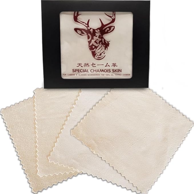 Glasses Cleaning Cloth Chamois Leather Natural Premium Cloth, Eye Glass Clean by FCpoipoi