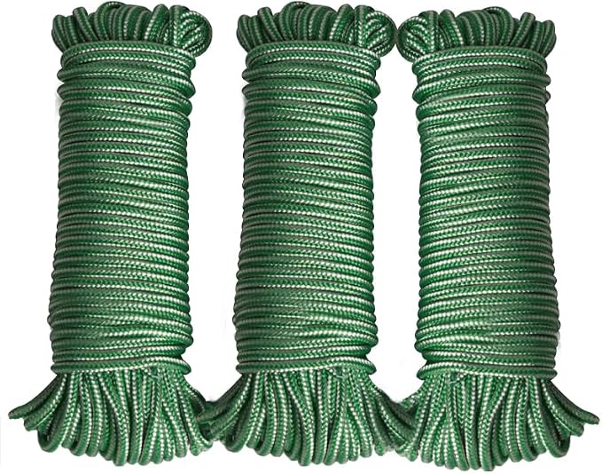 Diamond Braided Polypropylene Rope Nylon Rope Mix Thick Heavy Duty Ropes 5/32'' by GIAHAND