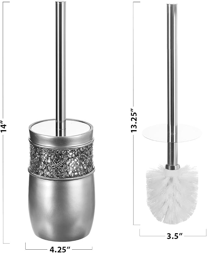 Crackled Glass Toilet Brush - Image 3