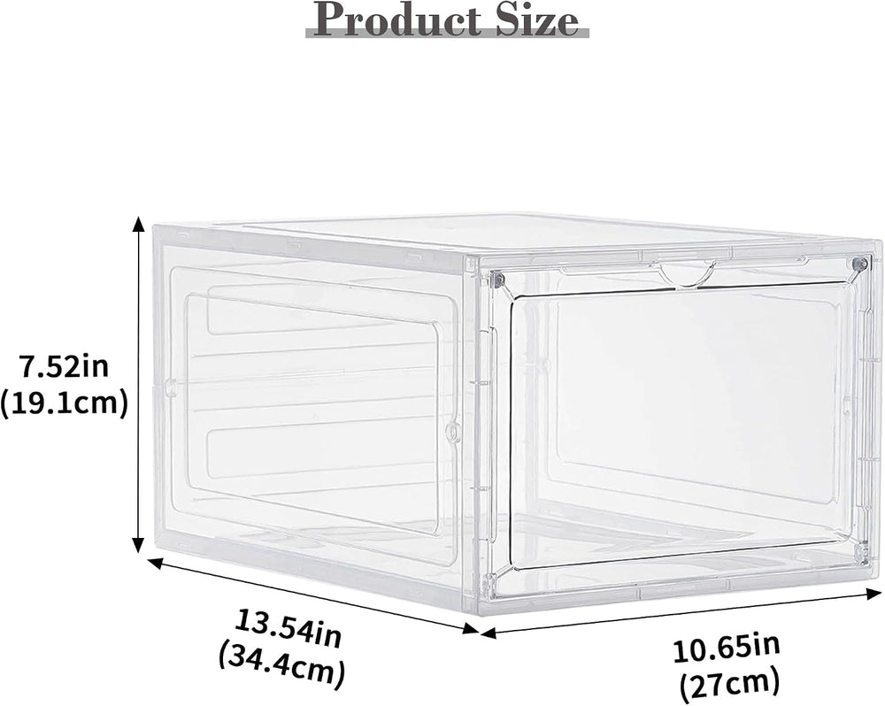 LXLXXL 6 Pack Storage Bins with Lids, 19 Qt Stackable Clear Storage Box