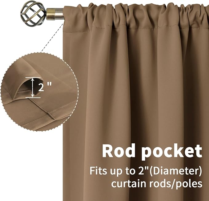BGment Blackout Curtains for Bedroom 63 Inches Length - Image 5