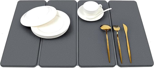 Large Stone Dish Drying Mat for Kitchen Counter, HQAUT 24×16" Collapsible Quick by Unknown