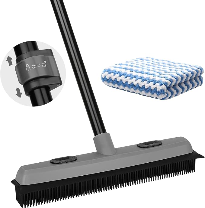 Pet Hair Removal Rubber Broom by KeFanta