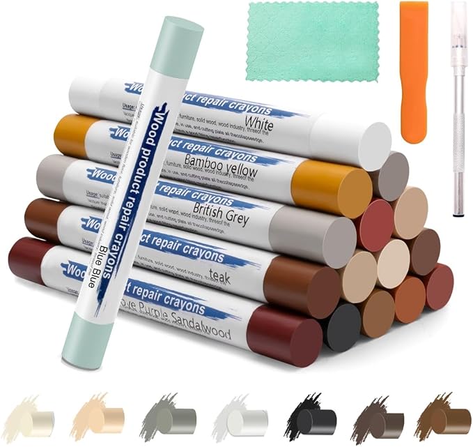 16+4P Wood Filler Sticks with 1P Box, 1P Knife, 1P Scraper and 1P Rag, Pletpet by Unknown