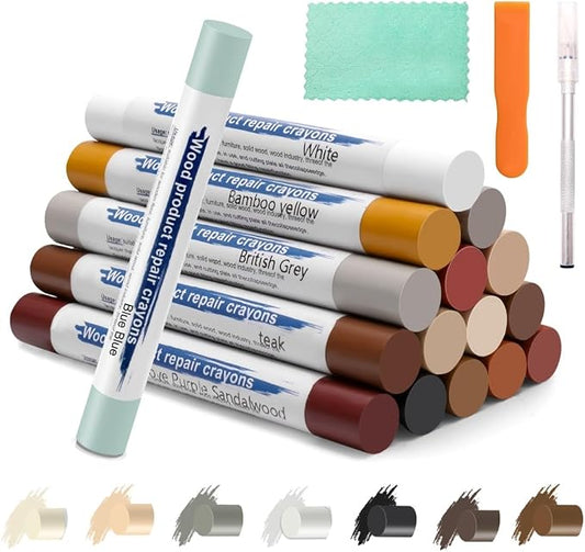 16+4P Wood Filler Sticks with 1P Box, 1P Knife, 1P Scraper and 1P Rag, Pletpet by Unknown