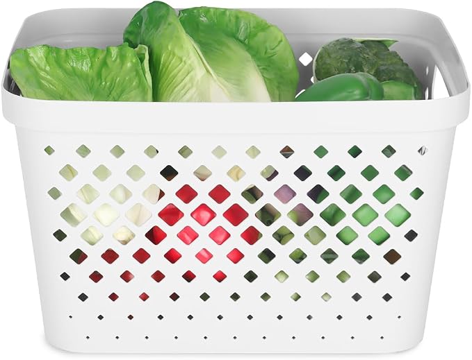 Glad Plastic Storage Basket Set, Value Pack of 6 | Open Storage Bins - Image 4