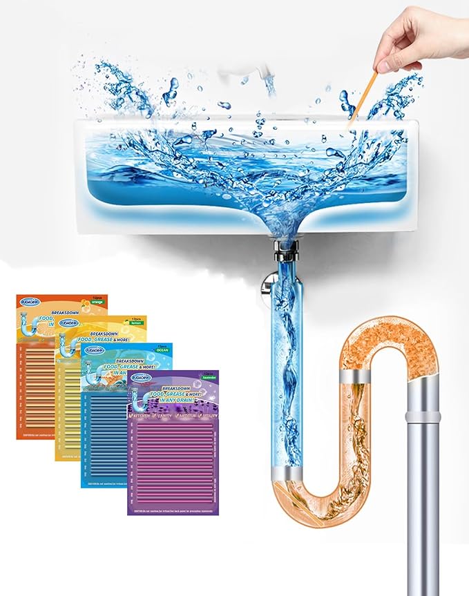 Drain Cleaner Sticks Keeps Drains and Pipes Clear and Odor As Seen On TV 4 Packs - Image 3
