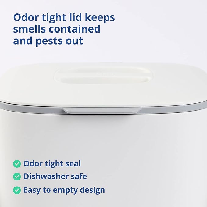 Blue Ginkgo Kitchen Compost Bin – Filter-Free, Odor-Tight Countertop Food Waste - Image 4