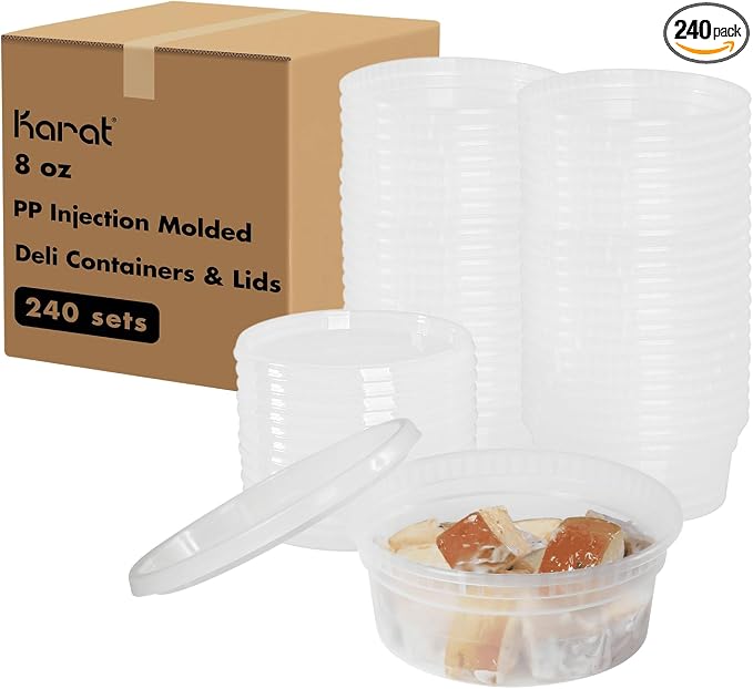 Karat Clear PP Injection Molded Round Deli Containers by Karat