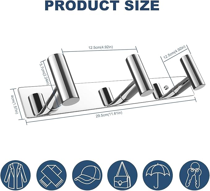 VAEHOLD Hat and Coat Wall Mount Rack - Image 4